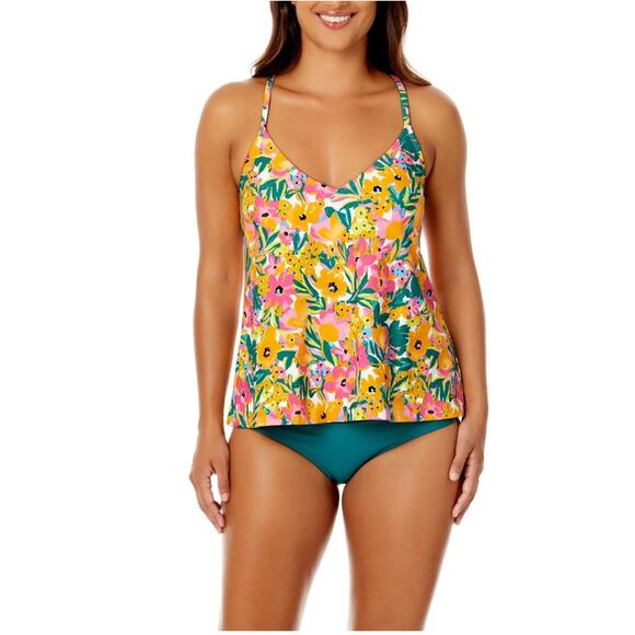 Anne Cole Women's Easy Triangle Tankini Swim Top - Picture 1 of 2
